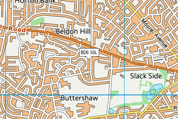 BD6 3SL map - OS VectorMap District (Ordnance Survey)