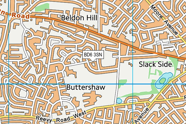 BD6 3SN map - OS VectorMap District (Ordnance Survey)