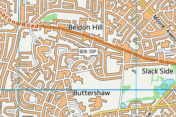 BD6 3SP map - OS VectorMap District (Ordnance Survey)