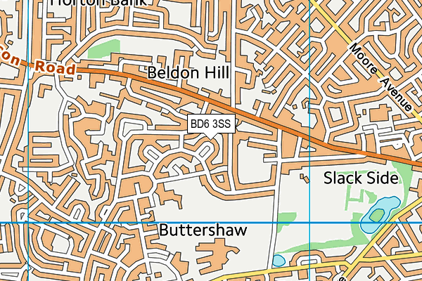 BD6 3SS map - OS VectorMap District (Ordnance Survey)