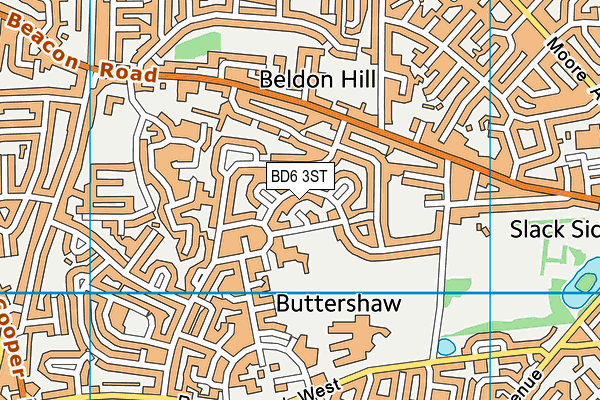 Reevy Hill Primary School map (BD6 3ST) - OS VectorMap District (Ordnance Survey)