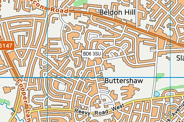 BD6 3SU map - OS VectorMap District (Ordnance Survey)