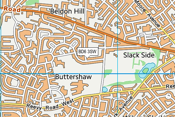 BD6 3SW map - OS VectorMap District (Ordnance Survey)