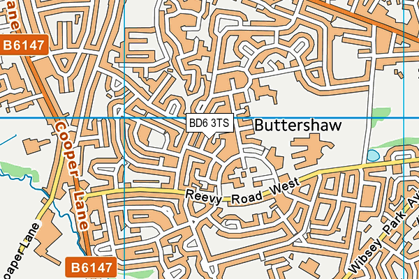 BD6 3TS map - OS VectorMap District (Ordnance Survey)