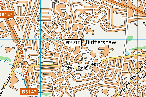 BD6 3TT map - OS VectorMap District (Ordnance Survey)