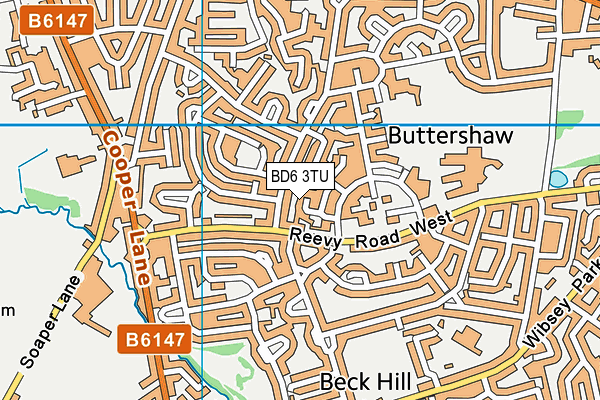 BD6 3TU map - OS VectorMap District (Ordnance Survey)