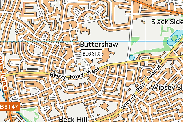 BD6 3TX map - OS VectorMap District (Ordnance Survey)