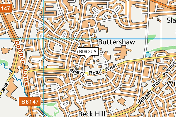 BD6 3UA map - OS VectorMap District (Ordnance Survey)