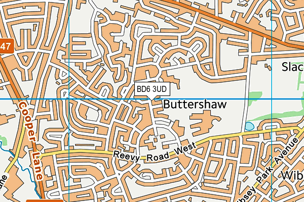 BD6 3UD map - OS VectorMap District (Ordnance Survey)