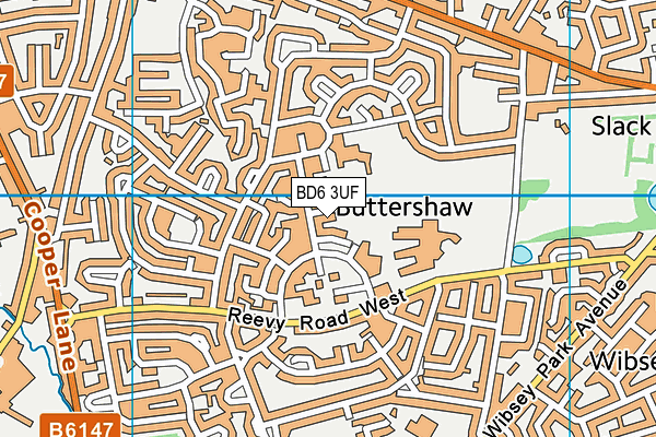 BD6 3UF map - OS VectorMap District (Ordnance Survey)