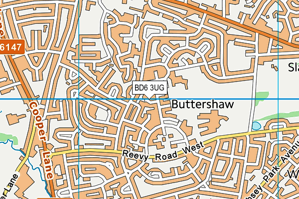 BD6 3UG map - OS VectorMap District (Ordnance Survey)