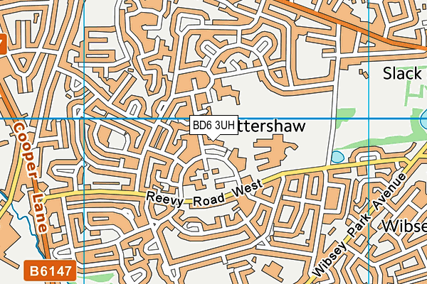 BD6 3UH map - OS VectorMap District (Ordnance Survey)
