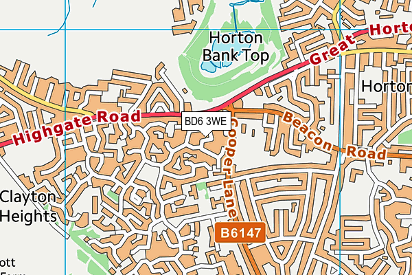 BD6 3WE map - OS VectorMap District (Ordnance Survey)