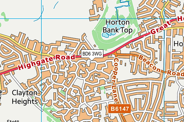 BD6 3WG map - OS VectorMap District (Ordnance Survey)