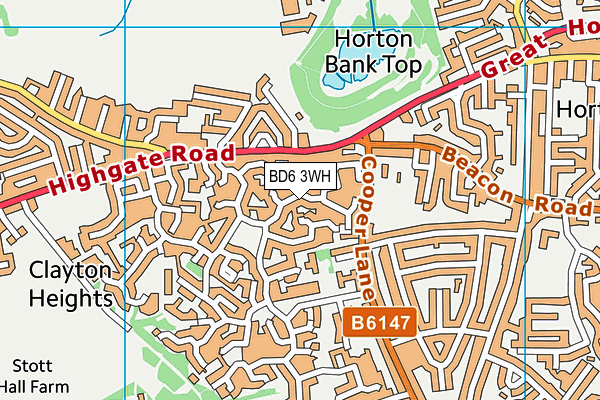 BD6 3WH map - OS VectorMap District (Ordnance Survey)