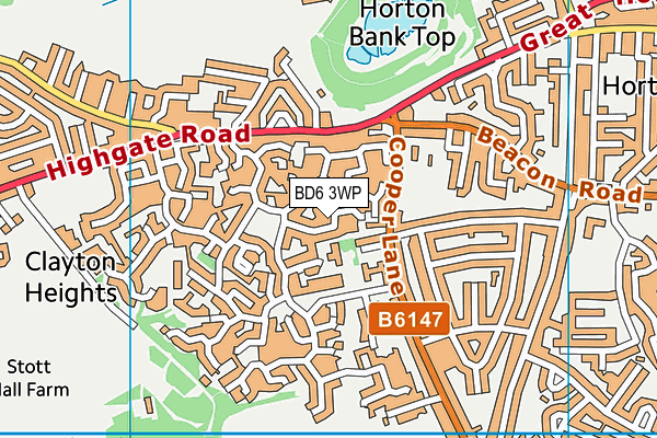 BD6 3WP map - OS VectorMap District (Ordnance Survey)