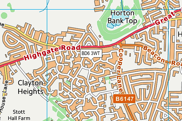 BD6 3WT map - OS VectorMap District (Ordnance Survey)