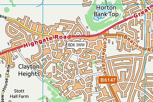 BD6 3WW map - OS VectorMap District (Ordnance Survey)