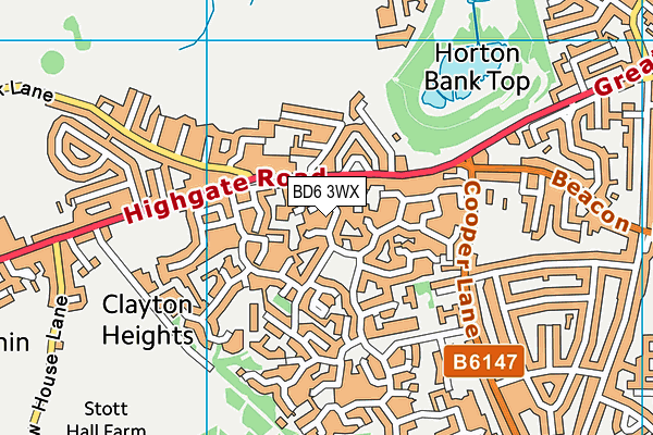 BD6 3WX map - OS VectorMap District (Ordnance Survey)