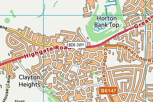 BD6 3WY map - OS VectorMap District (Ordnance Survey)