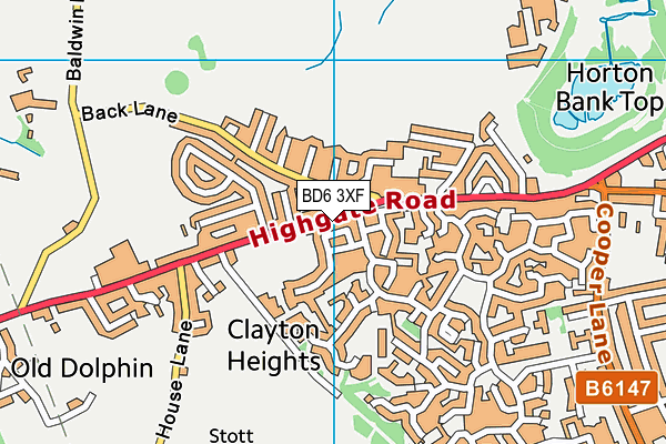 BD6 3XF map - OS VectorMap District (Ordnance Survey)