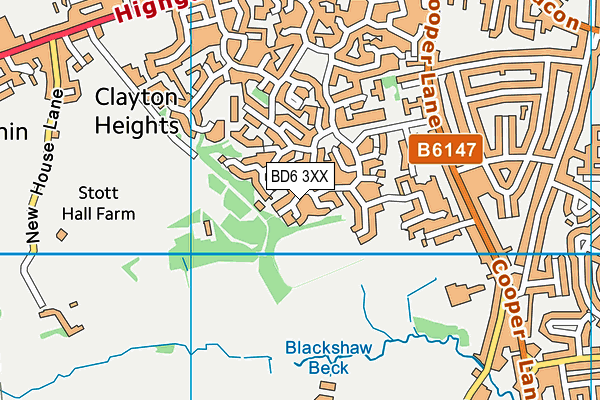 BD6 3XX map - OS VectorMap District (Ordnance Survey)