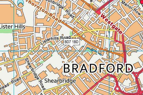 BD7 1BD map - OS VectorMap District (Ordnance Survey)