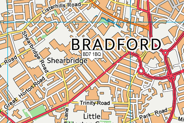 BD7 1BQ map - OS VectorMap District (Ordnance Survey)