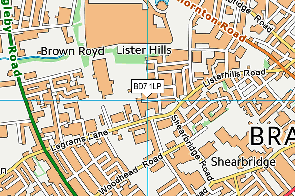 BD7 1LP map - OS VectorMap District (Ordnance Survey)