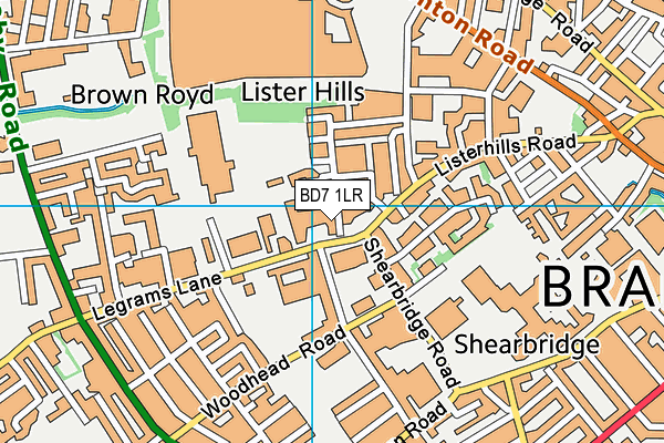 BD7 1LR map - OS VectorMap District (Ordnance Survey)