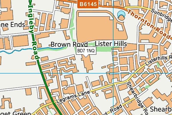 BD7 1NQ map - OS VectorMap District (Ordnance Survey)