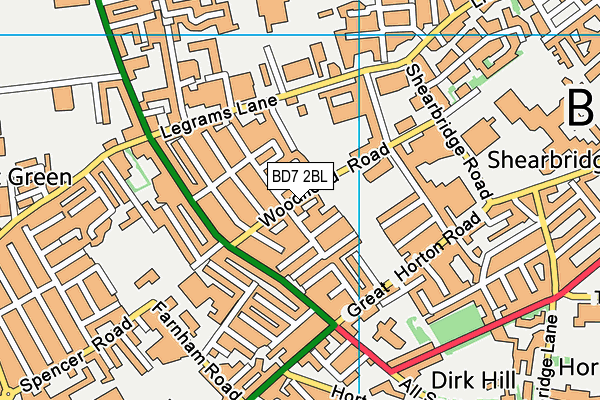 BD7 2BL map - OS VectorMap District (Ordnance Survey)