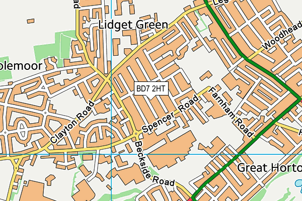 BD7 2HT map - OS VectorMap District (Ordnance Survey)
