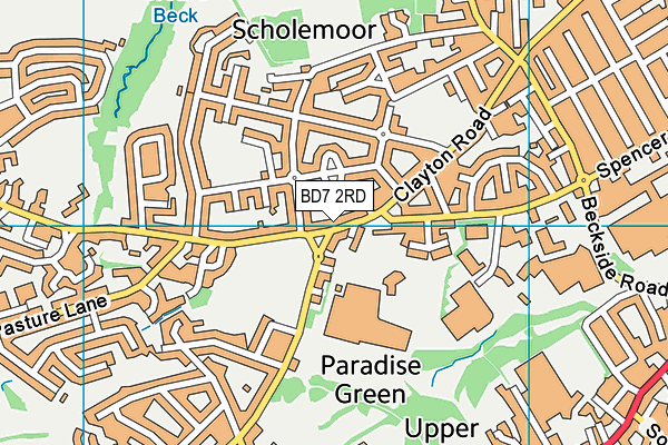 BD7 2RD map - OS VectorMap District (Ordnance Survey)