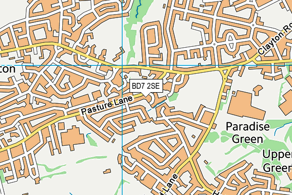 BD7 2SE map - OS VectorMap District (Ordnance Survey)