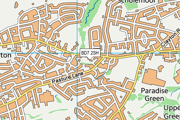 BD7 2SH map - OS VectorMap District (Ordnance Survey)