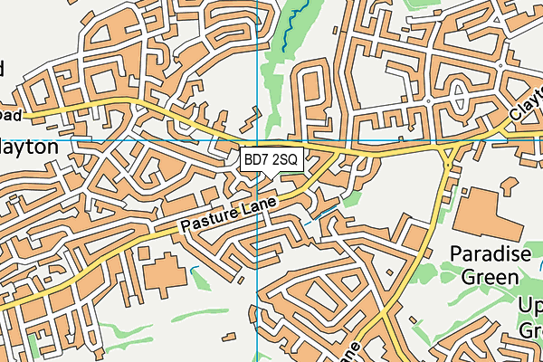 BD7 2SQ map - OS VectorMap District (Ordnance Survey)