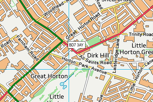 Copthorne Primary School map (BD7 3AY) - OS VectorMap District (Ordnance Survey)
