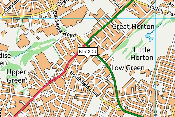 BD7 3DU map - OS VectorMap District (Ordnance Survey)