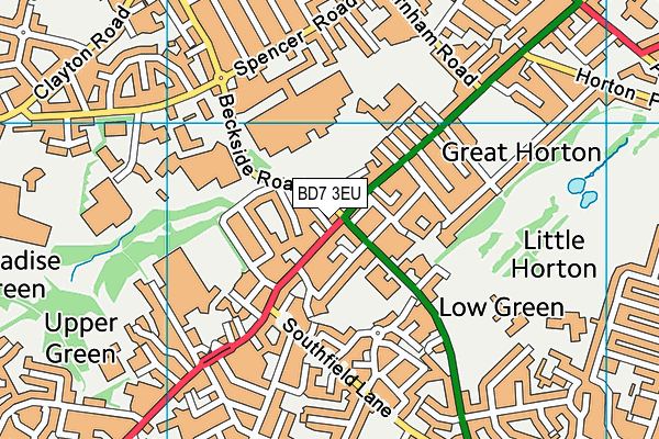 BD7 3EU map - OS VectorMap District (Ordnance Survey)