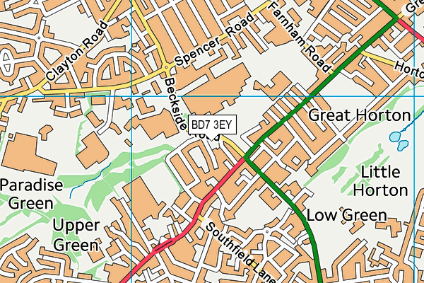 BD7 3EY map - OS VectorMap District (Ordnance Survey)