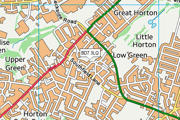 BD7 3LQ map - OS VectorMap District (Ordnance Survey)