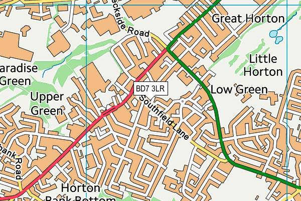 BD7 3LR map - OS VectorMap District (Ordnance Survey)