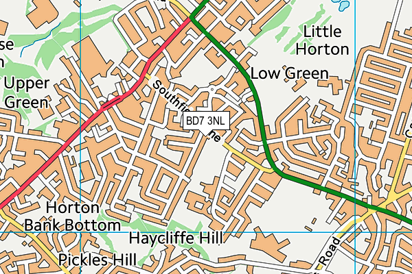 BD7 3NL map - OS VectorMap District (Ordnance Survey)