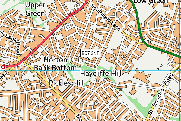 BD7 3NT map - OS VectorMap District (Ordnance Survey)