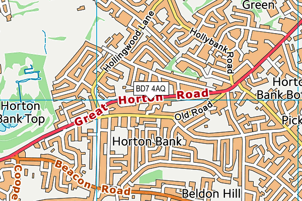 BD7 4AQ map - OS VectorMap District (Ordnance Survey)