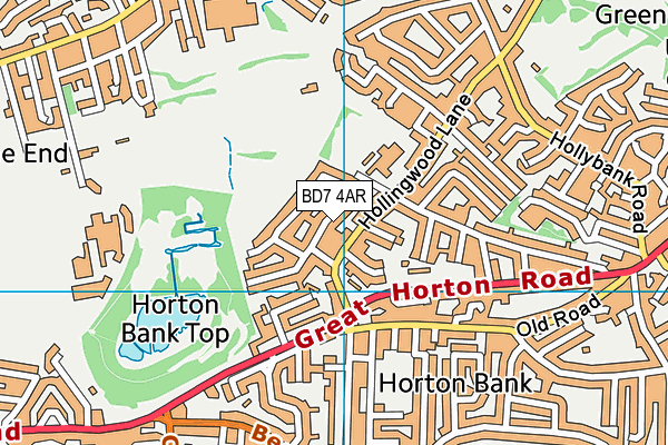 BD7 4AR map - OS VectorMap District (Ordnance Survey)