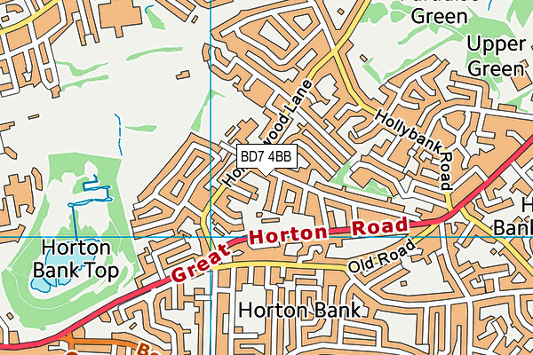 BD7 4BB map - OS VectorMap District (Ordnance Survey)