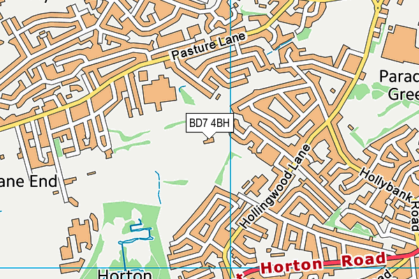 BD7 4BH map - OS VectorMap District (Ordnance Survey)