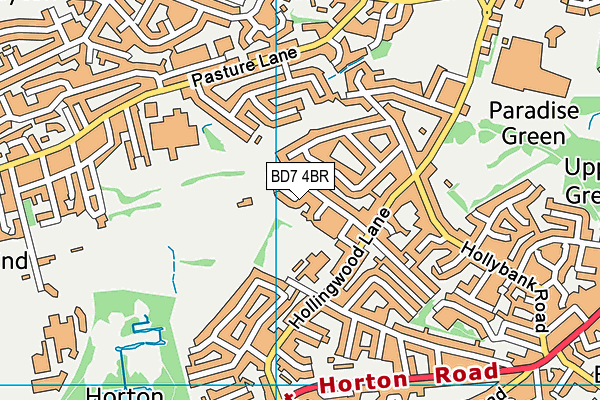 BD7 4BR map - OS VectorMap District (Ordnance Survey)